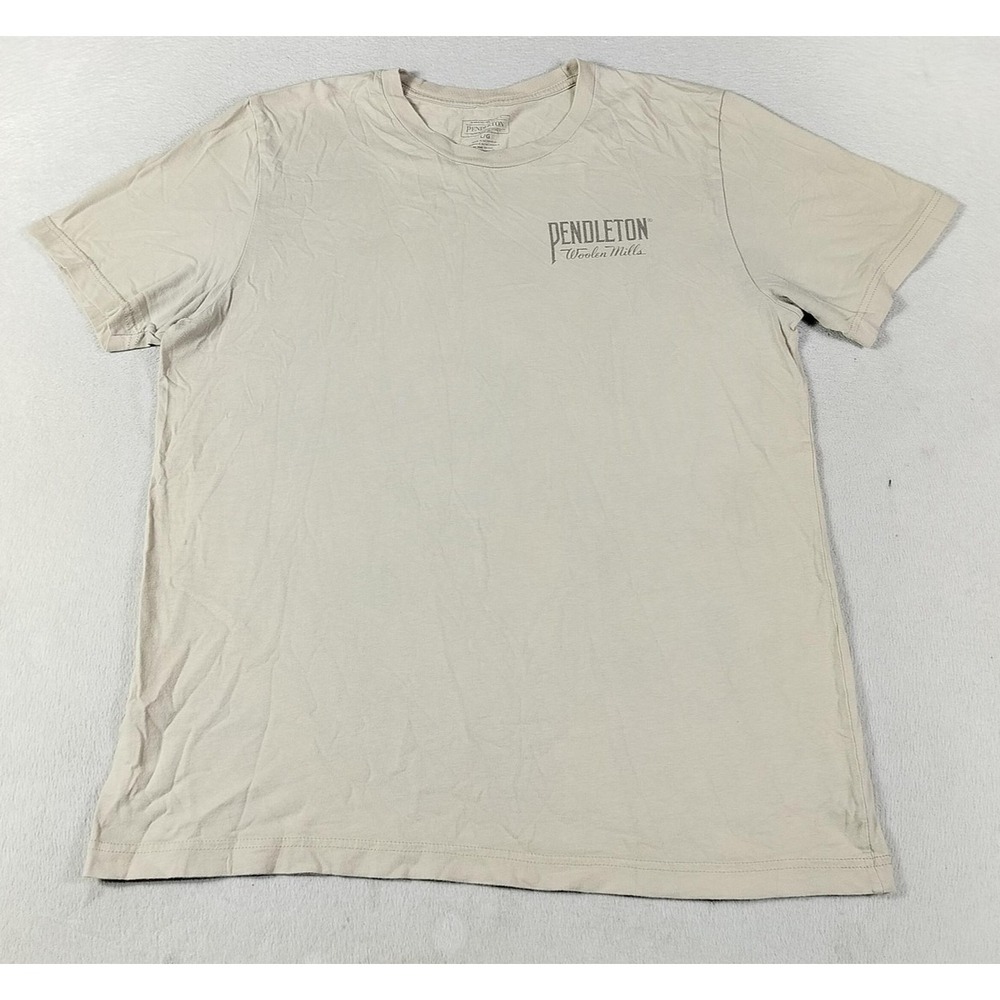 Pendleton Shirt Mens Large Beige Western Wear Since 1863 Cowboy Graphic Tee